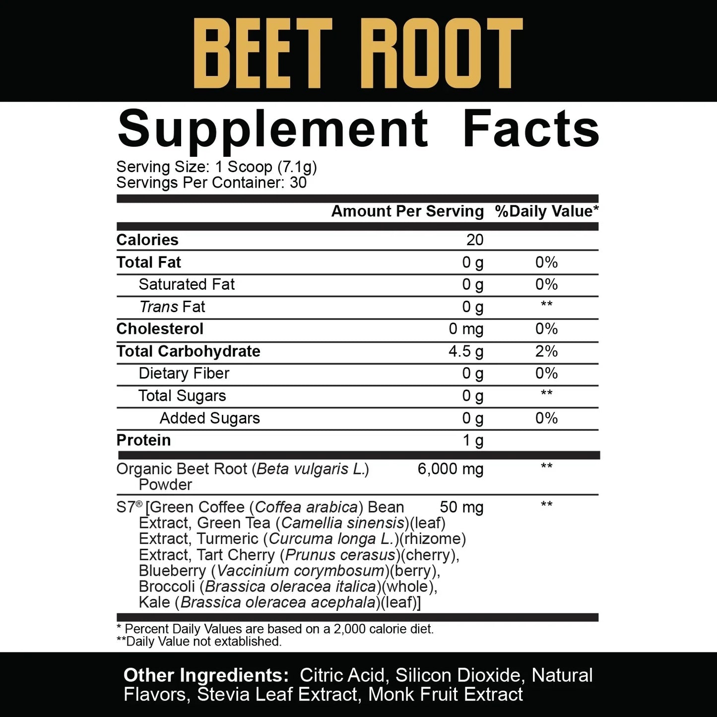 Core Beet Root | Nitric Oxide Beet Root Powder Pre Workout Additive | 6000Mg Beet Root Extract + 50Mg S7 | Vegan & Keto | 30 Servings (Fruit Punch)