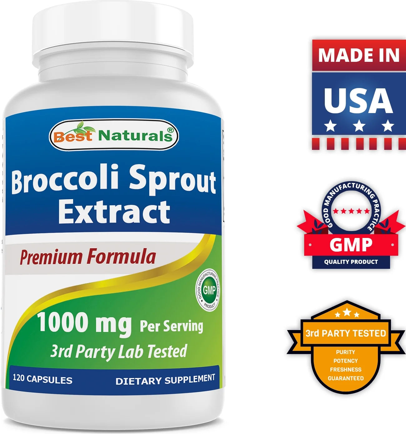 2 Pack Broccoli Sprouts Extract 1000 Mg 120 Capsules