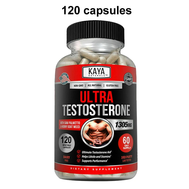 Male Muscle Booster - Natural Workout Supplement to Boost Energy, Endurance and Strength