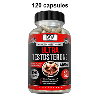 Male Muscle Booster - Natural Workout Supplement to Boost Energy, Endurance and Strength