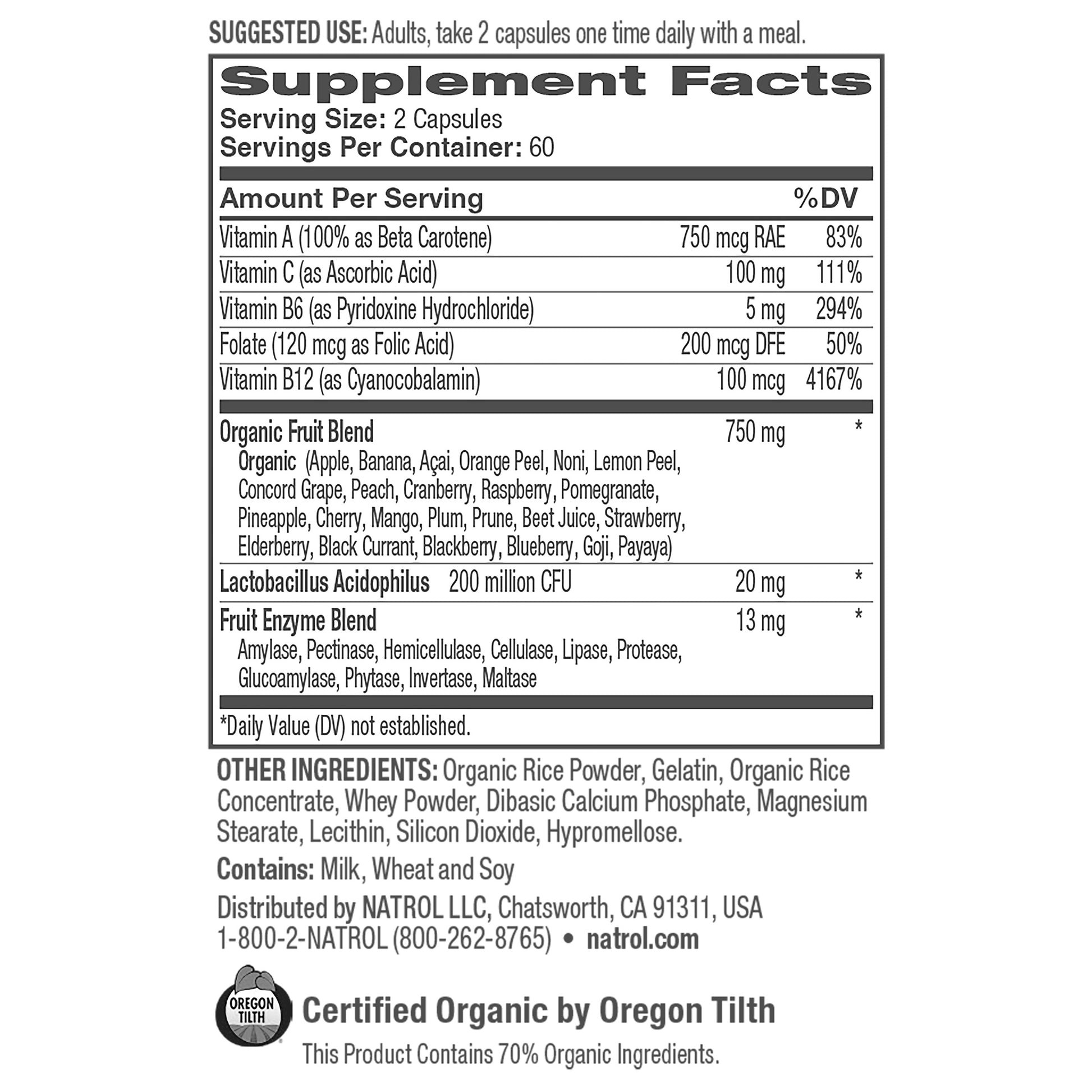 Juicefestiv Daily Fruit & Veggie, 240 Capsules