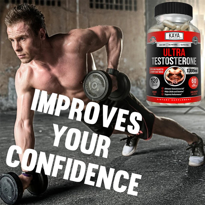 Male Muscle Booster - Natural Workout Supplement to Boost Energy, Endurance and Strength