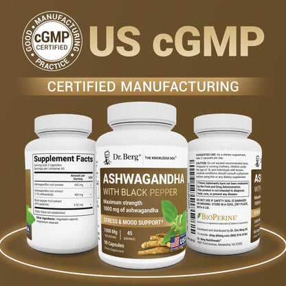 Ashwagandha Capsules with Black Pepper Extract, 90 Capsules