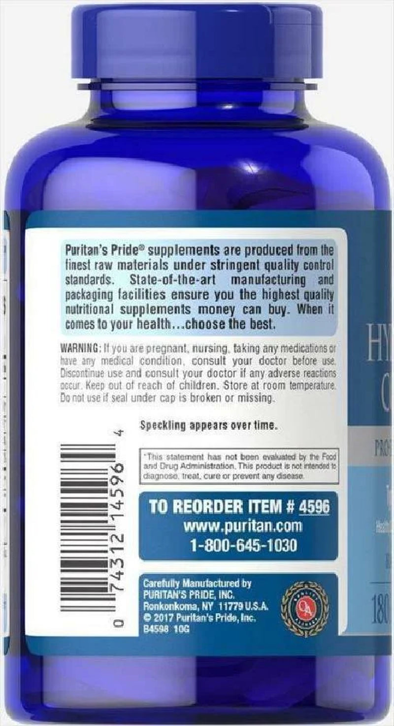 Puritans Pride Hydrolyzed Collagen Caplets, 1000 Mg, 180 Ct