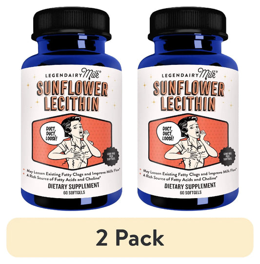 (2 Pack)  Sunflower Lecithin Softgels for Adults - Organic Dietary Supplement, 60 Ct, 1 Bottle