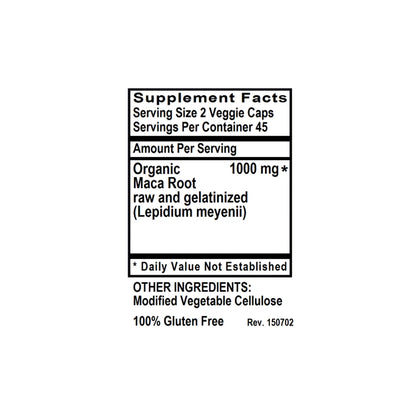 , Organic Maca, Hormone Balance & Energy Support, 90 Vegetarian Capsules