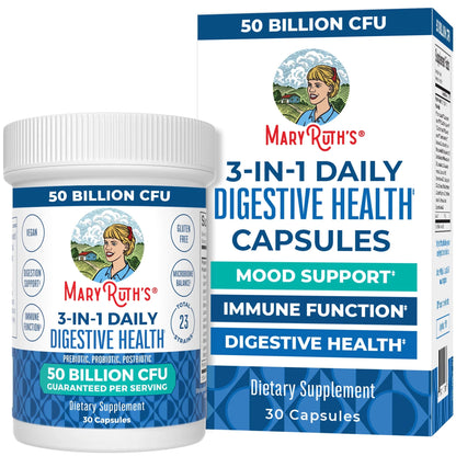 3-In-1 Probiotics for Digestive Health | Prebiotic & Postbiotic | Gut Health Supplement for Women & Men | 23 Unique Strains | Immune Support | 50 Billion CFU | 30 Servings