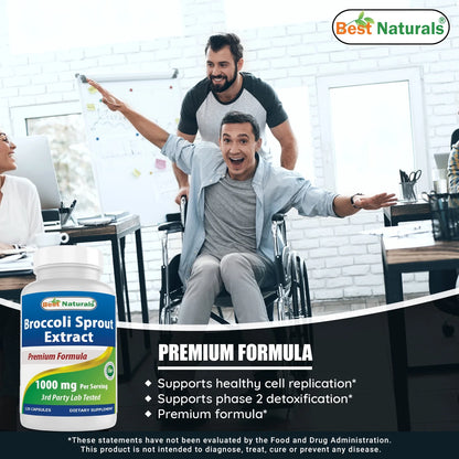2 Pack  Broccoli Sprouts Extract 1000 Mg 120 Capsules