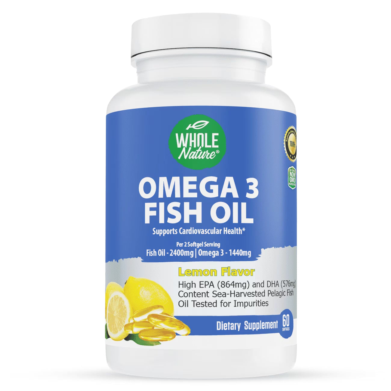 Omega 3 Fish Oil - 2400 Mg Fish Oil , 1440 Mg Omega