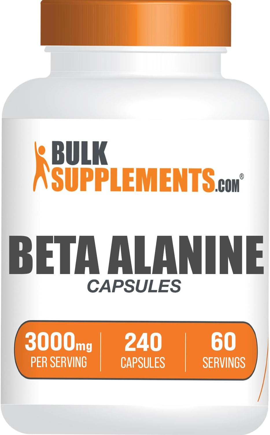 .Com Beta Alanine Capsules - Beta Alanine Supplement, Beta Alanine Pills, Beta Alanine 3000Mg - Gluten Free, 4 Capsules per Serving, 240 Capsules (Pack of 1)