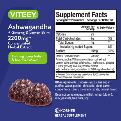 Ashwagandha Gummies, Stress Support, Berry Flavor, 60 Count, 2 Pack