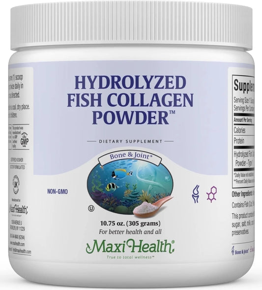 Marine Collagen Powder – Type I Hydrolyzed Protein for Skin, Hair, and Joint Support – 10.75 Oz
