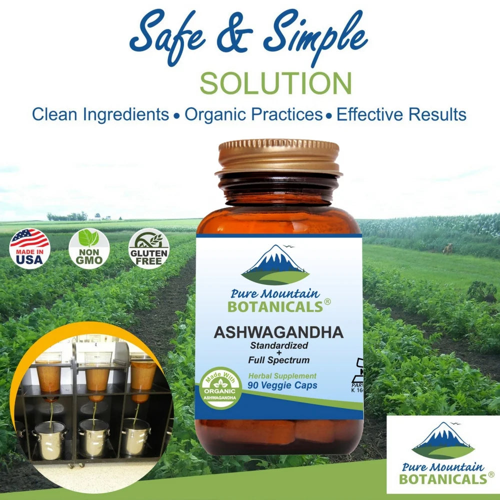 Ashwagandha Capsules Kosher Vegan Caps with 475Mg Ashwagandha Root & Potent Ashwaganda Extract Supplement