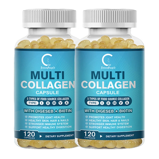 Multi-Collagen Capsules 5000Mg for Joints Hair Skin and Nails Healthy, 240 Capsules