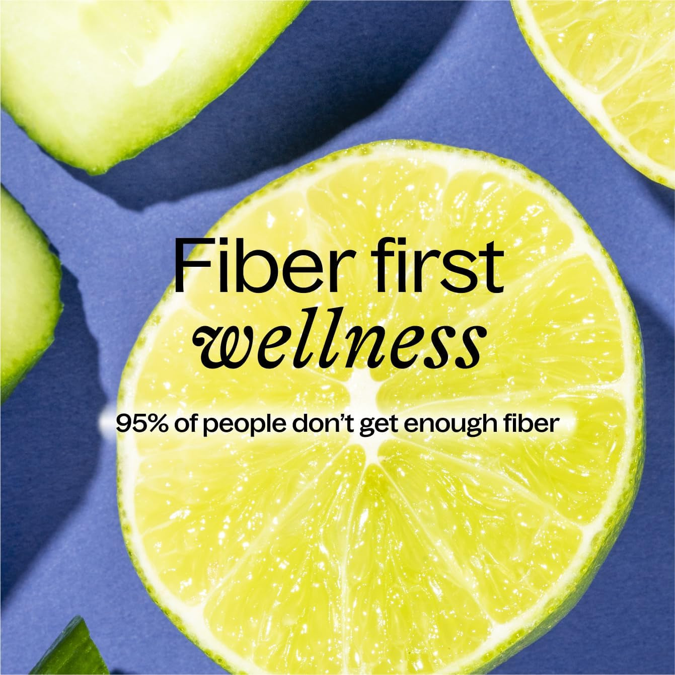 Daily Fiber Supplement with Added Collagen, Probiotics and Electrolytes | Supports Digestive Health and Regularity | Cucumber Lime Mint | 16 Servings