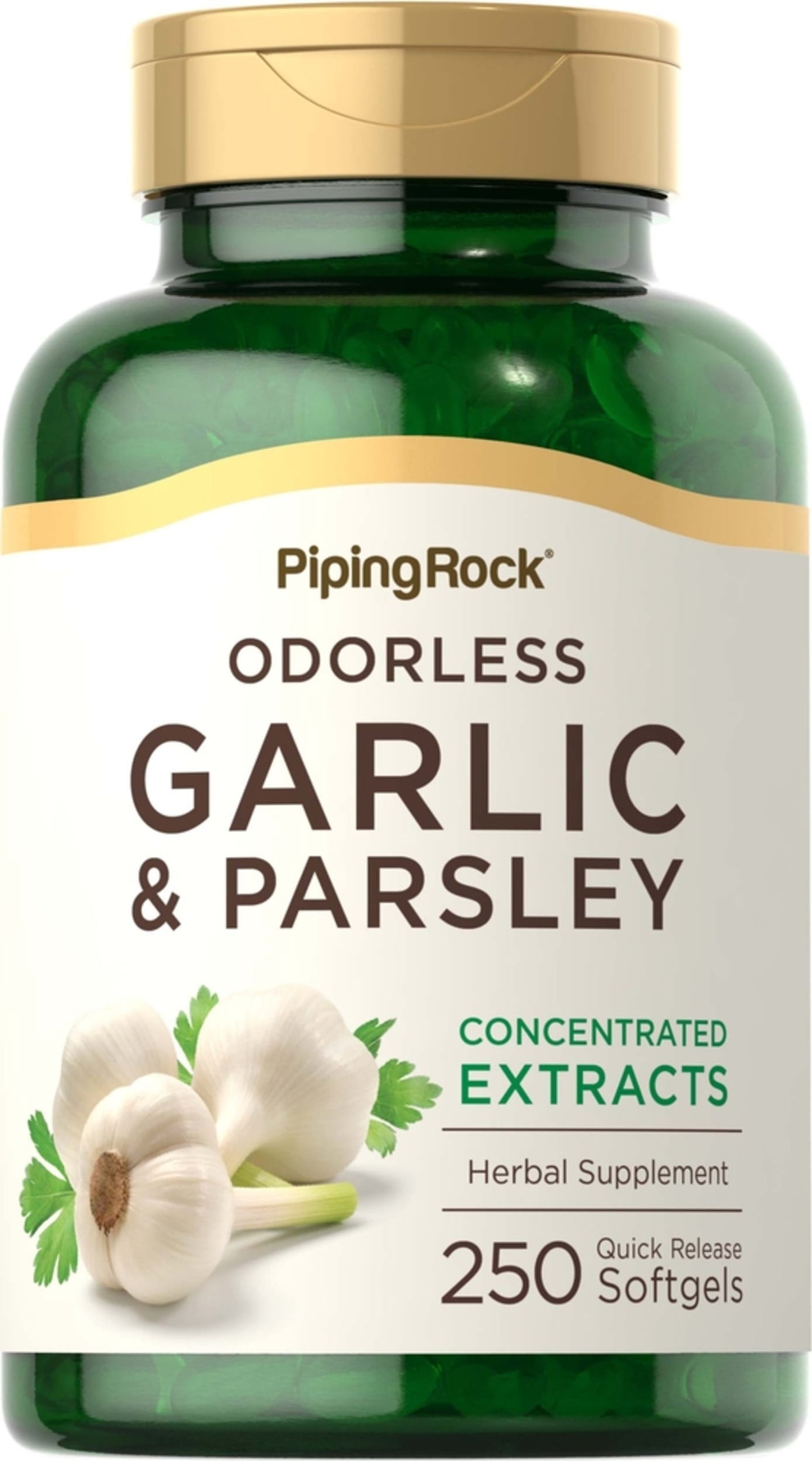Odorless Garlic and Parsley Softgels | Garlic Supplements 500Mg | 250 Count | by
