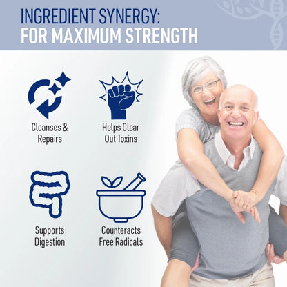 Hepatiben Liver Detox Cleanse, Non-Gmo Capsules for Liver Detox and Regeneration with Gut Repair, Liver Supplement with Milk Thistle, Turmeric, and L-Glutathione, 60 Vegetarian Capsules -