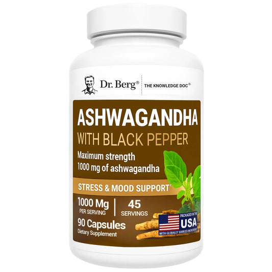 Ashwagandha Capsules with Black Pepper Extract, 90 Capsules