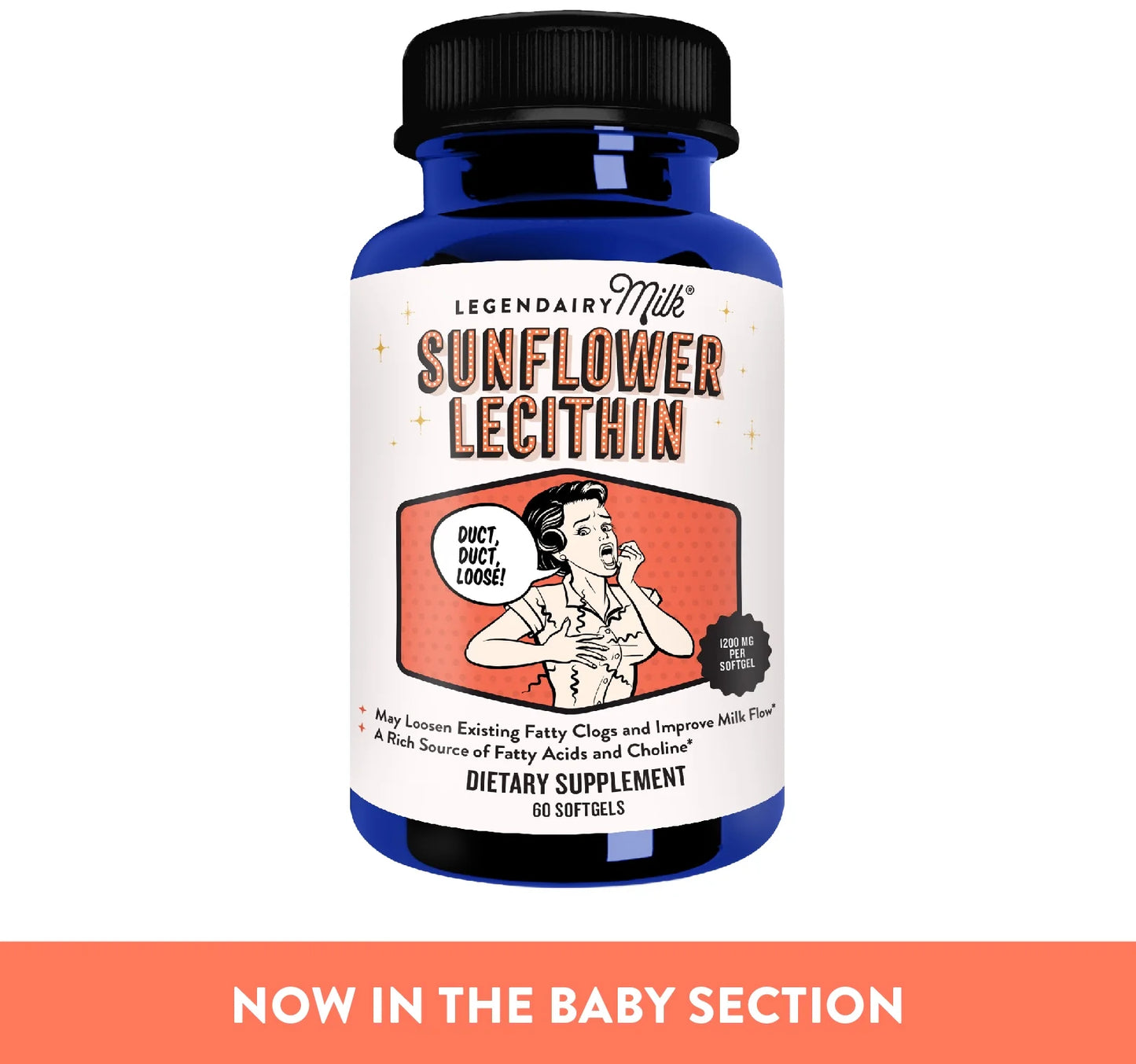 (2 Pack)  Sunflower Lecithin Softgels for Adults - Organic Dietary Supplement, 60 Ct, 1 Bottle