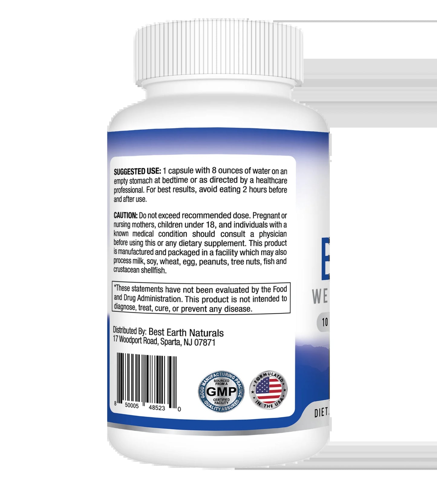 , Bedtime Weight Loss Formula, L-Glutamine, Dietary Supplement, 30 Ct