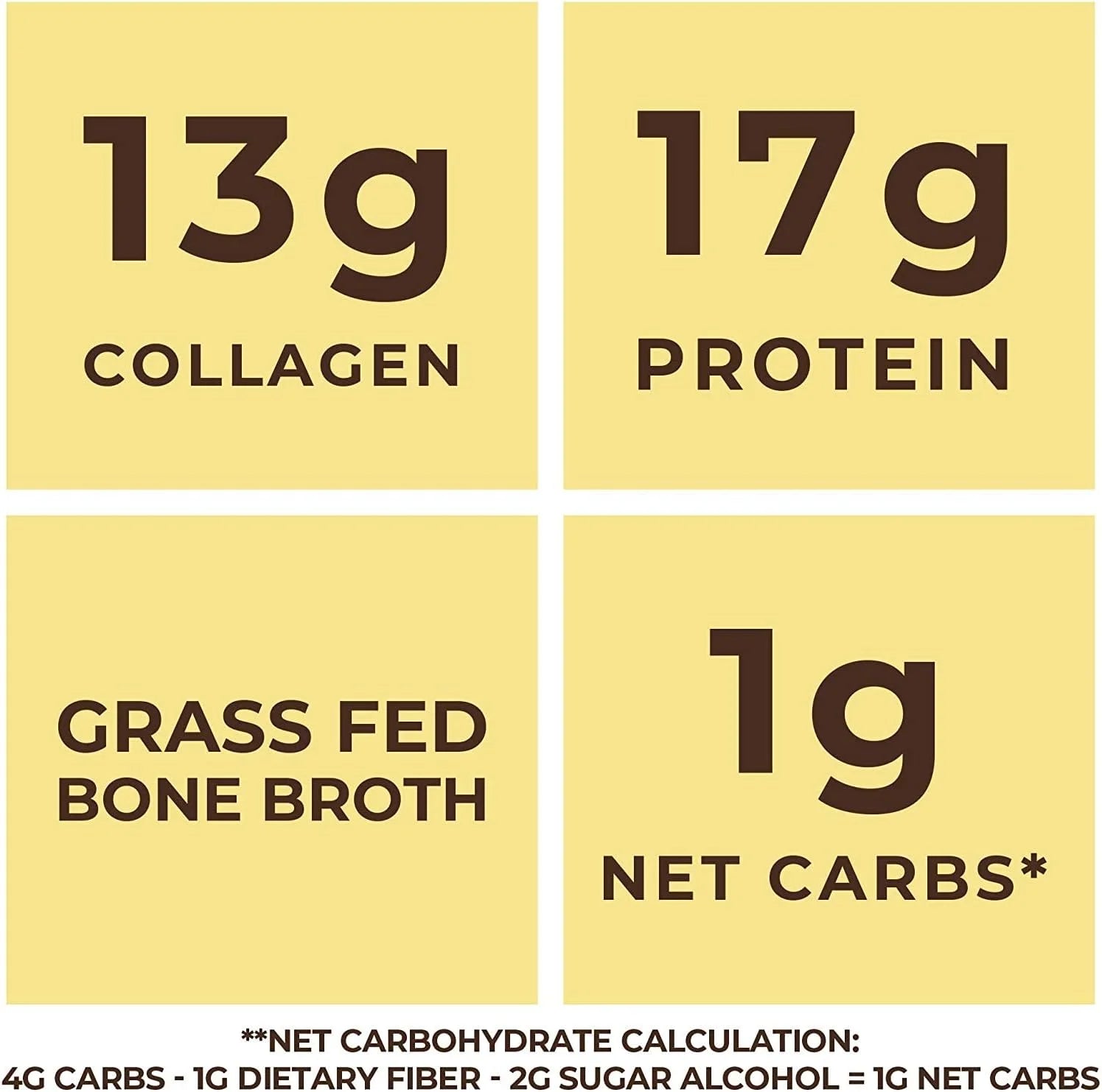 (2 Pack)  Keto Bone Broth Powder | Grass Fed Protein Powder with Collagen | Vanilla, 16 Oz