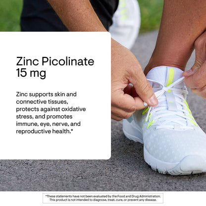 - Zinc Picolinate 15Mg - Highly Absorbable Zinc Supplement - Supports Wellness, Immune System, Eye, Skin, and Reproductive Health* - Gluten-Free, Soy-Free, Dairy-Free - 60 Capsules