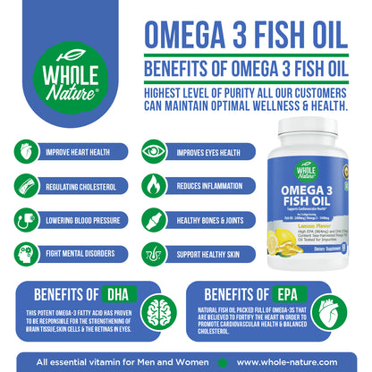 Omega 3 Fish Oil - 2400 Mg Fish Oil , 1440 Mg Omega