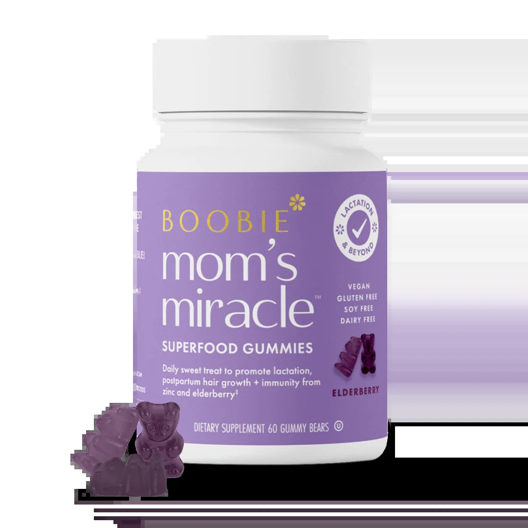 Bears Elderberry Lactation Gummies, Supporting Lactation with Milk-Boosting Superfoods, 60 Gummies